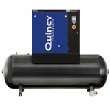 Thumbnail of Quincy QGS Tank Mounted Rotary Screw Compressor-front facing with control panel